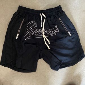 Represent clo black mesh shorts